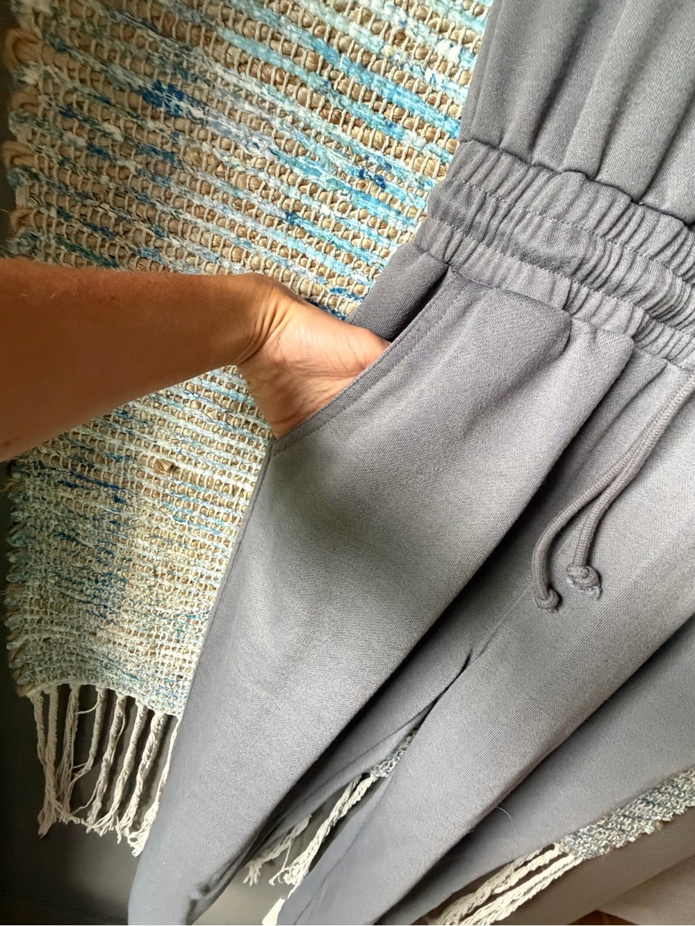 Wishlist Short-Sleeve Zip Front Jogger Jumpsuit - Gray - Picture 3 of 9
